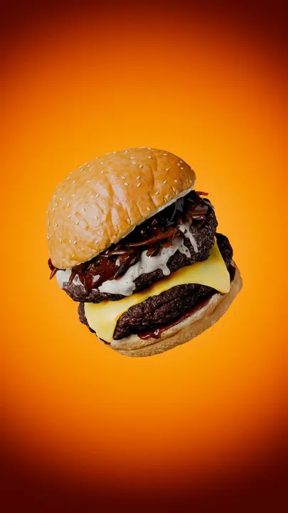 Double Cheeseburger — Food CGI — ZBrush & Blender, CGI render by Luciano Richino