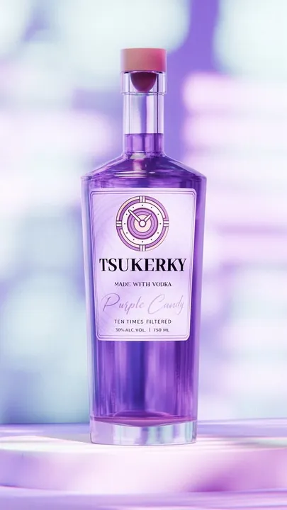 Tsukerky Purple Candy — Vodka, CGI render by Luciano Richino